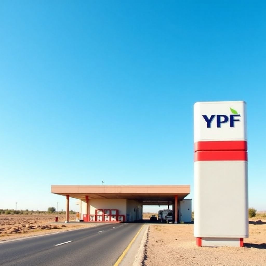 Estación YPF en la ruta