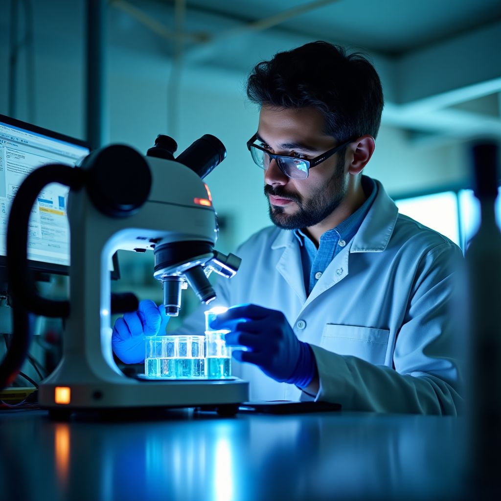 Investigador en laboratorio
